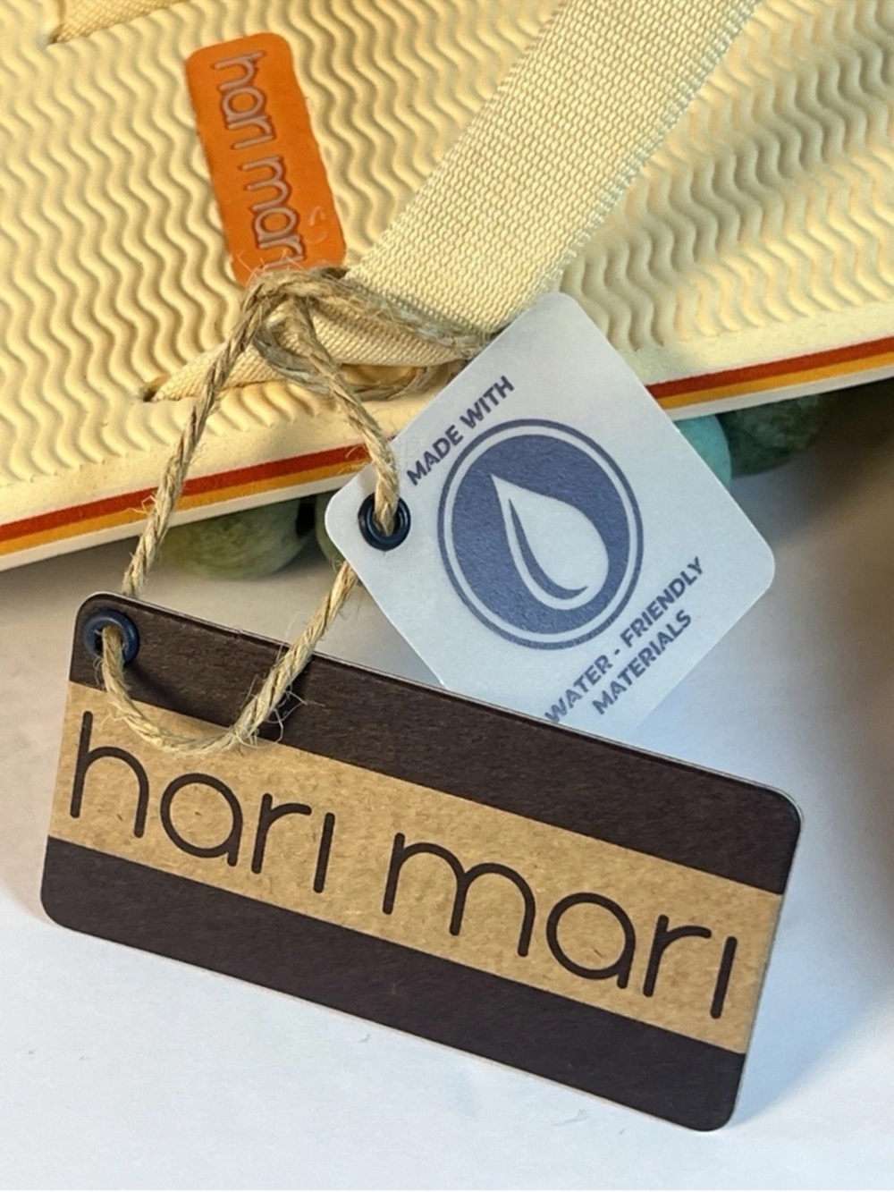 NWT Hari Mari Dune’s Flip Flop Sandals Dunes Cream Sherbert Women’s 8 - Picture 13 of 16